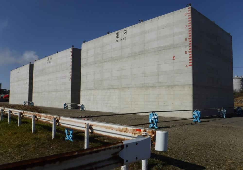 鹿島港防砂堤ケーソン製作