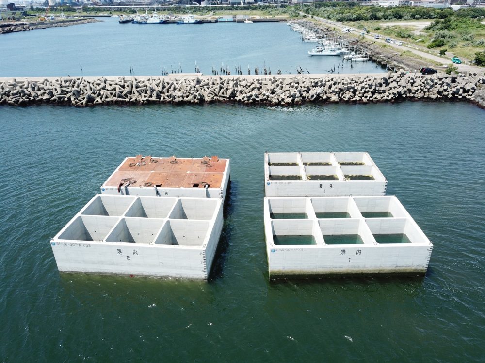 鹿島港防砂堤ケーソン製作