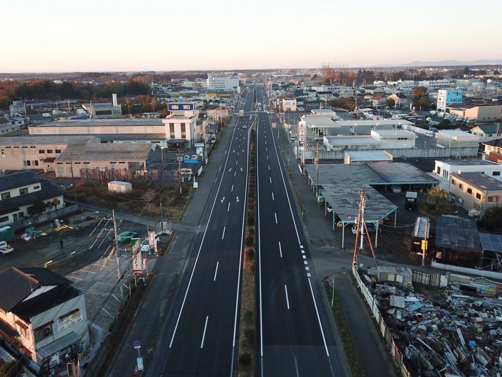 国道6号水戸市吉沢町地区舗装
