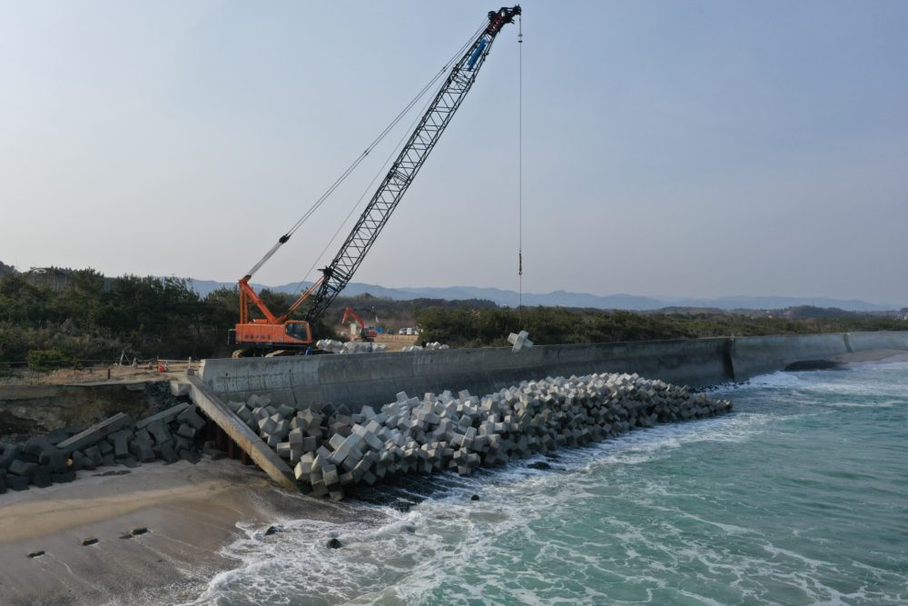 伊師海岸ブロック製作・据付